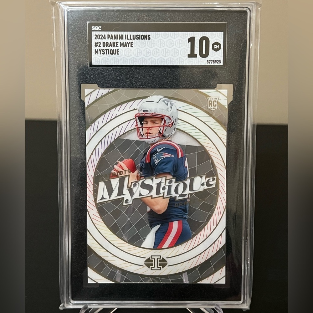 Drake Maye Illusions Mystique Rookie RC SGC 10 Patriots Super Bowl 🔥🔥🏈 POP 4!